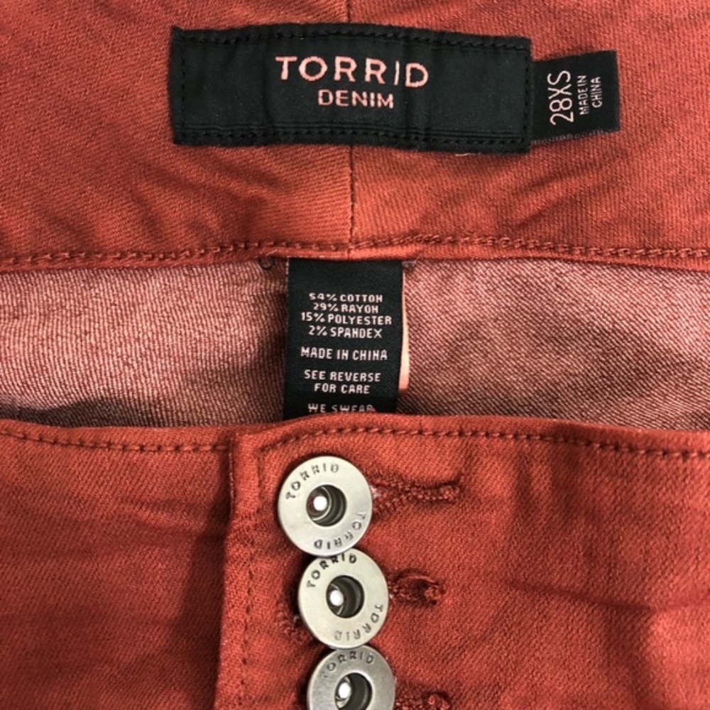 NWOT Torrid Burnt Orange Flare Bell Bottom Jeans - Picture 3 of 4